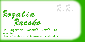 rozalia racsko business card